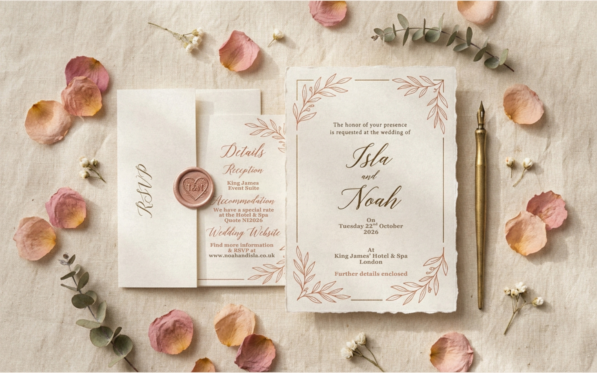 Printed invitation suite